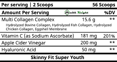 Skinny Fit Super Youth Collagen Powder Ingredients (Supplement Facts)