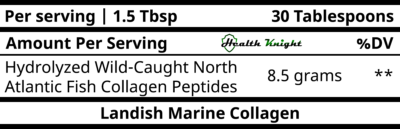 Landish Marine Collagen Wild Caught Hydrolyzed Ingredients (Supplement Facts)